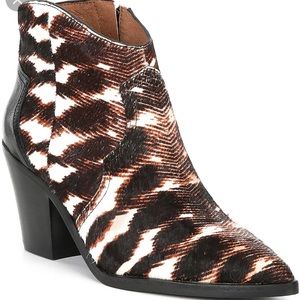 Antonio Melani Paytton Printed Haircalf Block Heel Western Booties